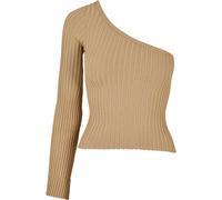 Sweater court ribbed knit one sleeve woman Urban Classics Beige L