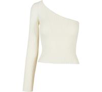 Sweater court ribbed knit one sleeve woman Urban Classics Blanc 2XL