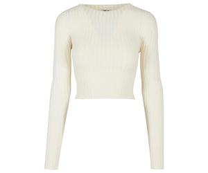 Sweater court ribbed knit with twisted back Urban Classics Blanc XL