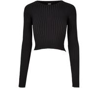 Sweater court ribbed knit with twisted back Urban Classics Noir L