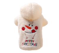 Sweater for Dogs | Winter Warm Adjustable Coat in Pelouche Fabric with Snow Man Pattern for Christmas Parties - Dog Clothing, for Winter Autumn Birthday Halloween Party R