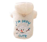 Sweater for Dogs | Winter Warm Adjustable Coat in Pelouche Fabric with Snow Man Pattern for Christmas Parties - Dog Clothing, for Winter Autumn Birthday Halloween Party R