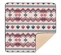 Sweater Knitting Pattern Christmas Style Large Stylish Baby Playmat for Indoor Outdoor Cozy Breathable Baby Play Tummy Time Mat for Babies Infants Toddlers, 50'' x 50''