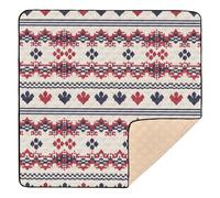 Sweater Knitting Pattern Christmas Style Soft Padded Baby Care Play mat for Floor One-Piecing Foldable Padded Baby Mat for Baby Kids Toddlers Infants, 50'' x 50''