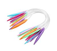 Sweater Needle Knitting Needles Kit Circular Sweater Needle ircular Tube Knitting Needles 12 PCS Multicolor Plastic Crochrting Home for Knitting(40CM Long)