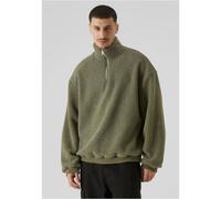 Urban Classics Oversized Teddy Half Zip Sweater Green S Man