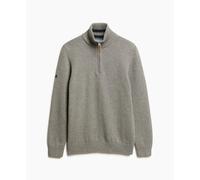Sweater with zipped collar Superdry Classics Henley Gris L