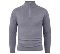 Sweaters For Men Uk,Winter Knit Sweater Coat With Zipper Semi High Neck Long Sleeve Pullover Casual Warm Soft Comfortable For Cold Weather