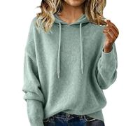 Sweaters for Women Long Sleeve Knits Hoodie Cozy, Lightweight Pullover Merino Wool Fall 2026 Winter Topscashmere (Light Green,XXL)
