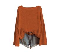 Sweaters for Women UK Boat Neck Women's Jumpers Ethnic Prints Fair Island Sweater Casual Loose Ladies Knitted Pullover Jumpers Layer Top Daily Going Out Shirts