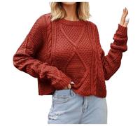 Sweaters for Women Uk Cotton, Crewneck Jumper Womens Long Sleeve Ladies Lightweight Knit Jumpers Round Neck Striped Tight Fit Crew Neck Jumper for Women Knitted Pullovers Tops Sweatshirts
