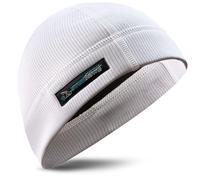 SweatHawg Skull Cap Shorty - Helmet Liner for Men & Women, Ultra-Absorbent No-Drip Cooling Cap for Hard Hats & Workouts, White, One size