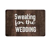 Sweating for The Wedding Country Metal Signs Decorative Dining Room Wall Art Plaques Room Decor for Men Garage Signs for Bathroom Entryway Men 8x12 Inch