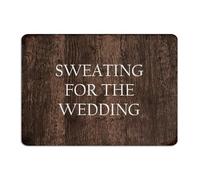 Sweating for The Wedding Metal Sign 10x14 Inch Custom Patio Coffee Bar Kitchen Room Decor for Men Aluminum Tin Signs Wall Art Plaques for Dining Room