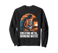 Sweating Metal Drinking Water Steel Mill Worker Sweatshirt