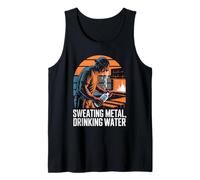 Sweating Metal Drinking Water Steel Mill Worker Tank Top