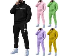 Sweatpants And Sweatshirt Set Mens Mens Gym Sets 2 Piece Paris Eiffel Towel Patterned Sets Full Set Hooded Tracksuits Warm Up Sweat Suit Long Sleeve Slim Fit Hoodies With Jogging Bottoms