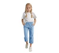 Sweatpants Baggy Lightweight Solid Color Kids Joggers 3/4 Length Straight Leg Drawstring Waist Comfy Capris with Pockets Girl School Trousers 13 Years Blue Girls Summer Pants Loose Fit