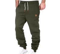 Sweatpants for Men UK Casual Cargo Pants Drawstring Elasticated Waist Joggers Trousers Solid Lightweight Outdoor Walking Climbing Athletic Pants Army Green XXL