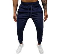 Sweatpants for Men UK, Men's Tracksuit Bottoms Slim Fit, Elasticated Waist Lace-Up Joggers Pants for Men, Gym Trousers Men, Stretchy Skinny Chinos, Comfort Fit Running Jogging Trousers Navy