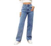 Sweatpants That Look Like Jeans Women Jeans High Waisted Straight Leg Jeans Casual Baggy Jeans Spring Boyfriend Jeans (Blue,L)