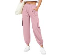 Sweatpants Womens Elastic High Waisted Joggers Plain Drawstring Tracksuit Bottoms Baggy Ankle Cuffed Jogging Pants Cargo Trousers Combat Pants With Multiple Pockets Outdoor Lounge Workout Streetwear