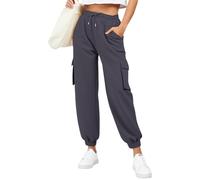 Sweatpants Womens Elastic High Waisted Joggers Plain Drawstring Tracksuit Bottoms Baggy Ankle Cuffed Jogging Pants Cargo Trousers Combat Pants With Multiple Pockets Outdoor Lounge Workout Streetwear