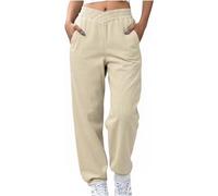 Sweatpants Womens Plus Size Tracksuit Bottoms Joggers Pants with Pockets Sports Trousers Baggy Cross-Over Elastic Waist Trouser Casual Tapered Leg Sweatpant for Yoga Fitness Gym Lounge Wear