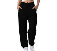 Sweatpants Womens Plus Size Tracksuit Bottoms Joggers Pants with Pockets Sports Trousers Baggy Cross-Over Elastic Waist Trouser Casual Tapered Leg Sweatpant for Yoga Fitness Gym Lounge Wear
