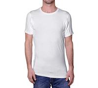 Sweatproof Anti Sweat Undershirt for Men, Crew Neck, White, Micromodal (Small)