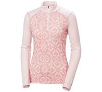 Helly Hansen Women's Lifa Merino Midweight Graphic 1/2 Zip Base Layer Pink M