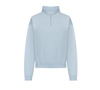 Sweatshirt 1/2 zip woman Just Hoods Bleu 2XS