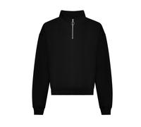 AWDis Just Hoods JH037 Women'S Cropped 1/4-Zip Sweat Deep Black M
