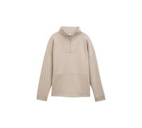 Sweatshirt 1/2 zip woman Tom Tailor Scuba Troyer Gris 3XL