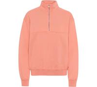 Sweatshirt 1/4 zip Colorful Standard Organic bright coral Orange L