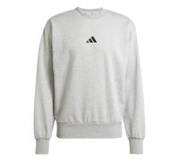 adidas Men's Essentials Feelcozy Fleece Sweatshirt, medium grey heather/black, XL