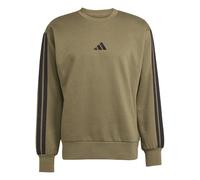 adidas Sportswear Men's Essentials Three Stripes Fleece Sweatshirt, Green, Size S, Men Green