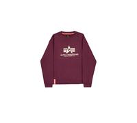 Alpha Industries Basic Big Logo Sweatshirt for Men Size M - dark cherry