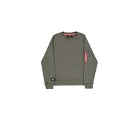 Sweatshirt Alpha Industries Label Back Print Vert M