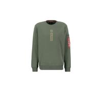 Alpha Industries Reflective Print Sweater - Dark Olive