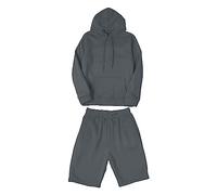 Sweatshirt And Shorts Set Men, Men'S Tracksuit 2 Piece Hooded Shirt Men Casual Sports Hoodie Shorts Set Lace-Up Pullover Sweatshirt Men'S Fashion Casual Solid Colour Two Piece Sports Tracksuit