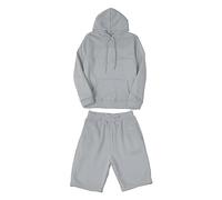 Sweatshirt And Shorts Set Men, Men'S Tracksuit 2 Piece Hooded Shirt Men Casual Sports Hoodie Shorts Set Lace-Up Pullover Sweatshirt Men'S Fashion Casual Solid Colour Two Piece Sports Tracksuit