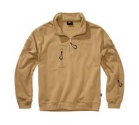 Brandit Tactical Half Zip Sweatshirt Brown 2XL Men
