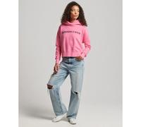 Sweatshirt court droit à capuche femme Superdry Core Sport Pink M