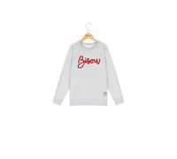 Sweatshirt Crewneck child French Disorder Bisou Gris 11/12 ans