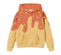 Sweatshirt Cropped Jumper for Girls Cute Printed Long Sleeves Hoodies with Pocket Casual Crew Neck Fall Winter Pullover Tops Toddler Clothes Comfy Jumper School Warm Teen Girl Sweatshirts