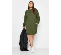Yours Curve Khaki Sweatshirt Dress - Women's - Plus Size Curve