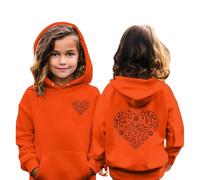Sweatshirt For Boys 11-13 - S Qr Code (Orange, 8-9 Years)