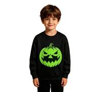 Sweatshirt for Boys Age 1-10 Years Glow in The Dark Sweatshirt for Boys Halloween Ghosts Pumpkins Print Pullover Autumn Winter Warm Clothes Graphic Jumper Tops Black