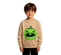 Sweatshirt for Boys Age 1-10 Years Glow in The Dark Sweatshirt for Boys Halloween Ghosts Pumpkins Print Pullover Autumn Winter Warm Clothes Graphic Jumper Tops Khaki